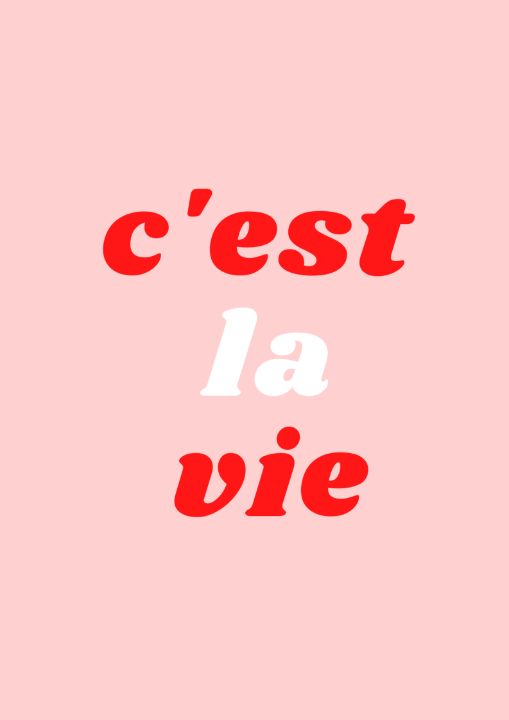 C'est la vie French Quote Print - Instant Prints