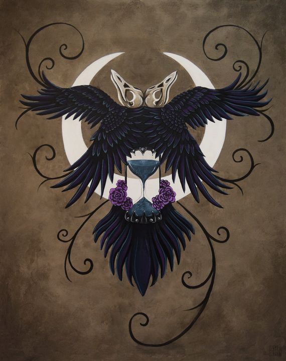 Hour of Eternity - Raven Skull Moon - Drawn From Myth