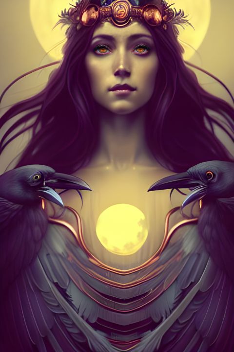 Raven Rising Goddess | Morrigan - Drawn From Myth