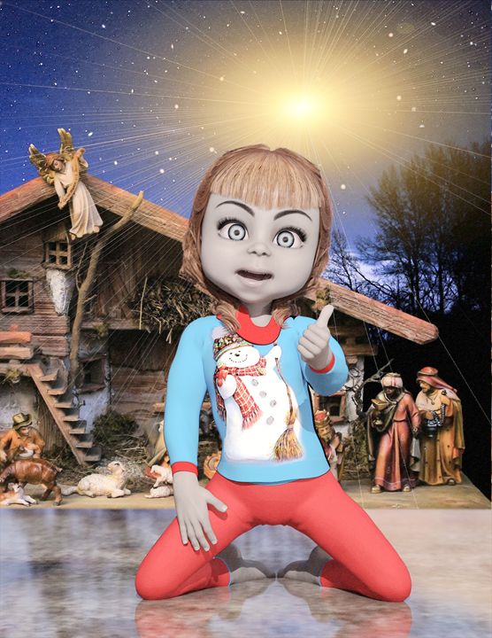 The Creche La crèche (crayons) Vedete Digital Art, Childrens Art, Other Childrens Art ArtPal