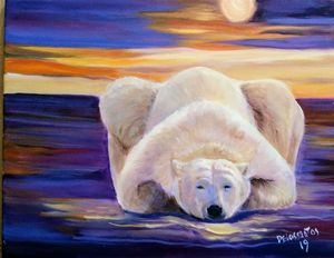 Lazy polar bear