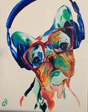 Original oil painting of DJ Sam