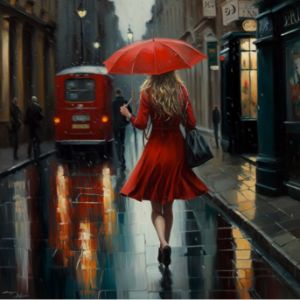 Lady in red