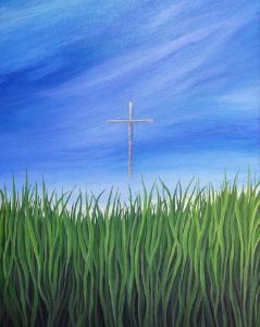 Cross With Purple Sky