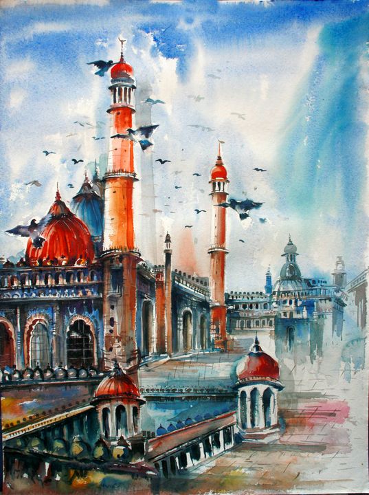 Imambara historical place of india - Seema Maurya - Paintings & Prints ...