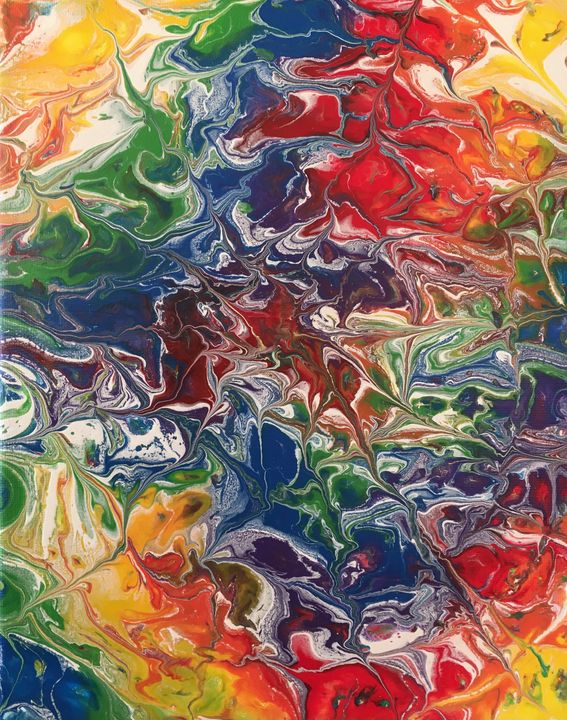 Acrylic pour tie dye - Jackson keffer - Paintings & Prints, Abstract ...