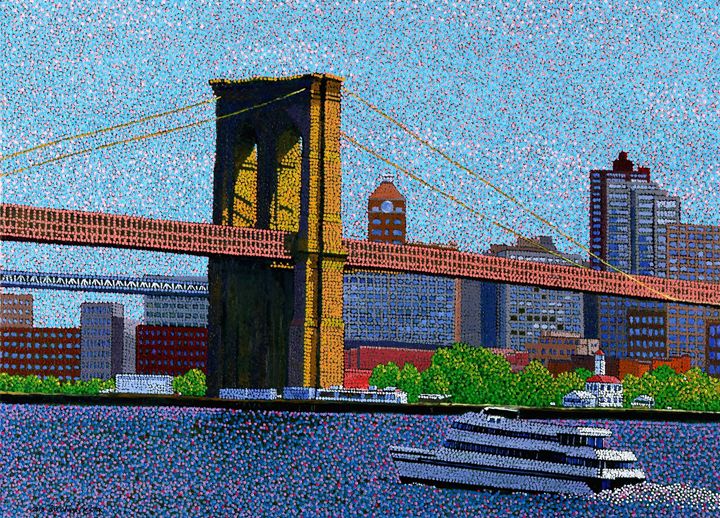 Brooklyn Bridge New York - JUCHUL KIM - Paintings & Prints, Buildings ...