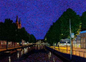 The night view in Amsterdam