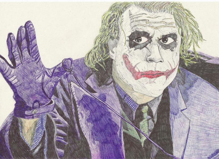 Joker Pen Drawing - RL Illustrations
