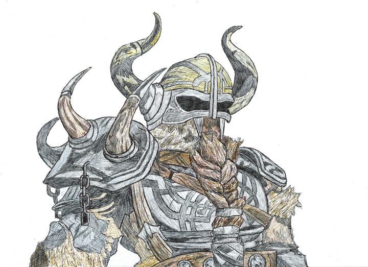 viking warrior drawings