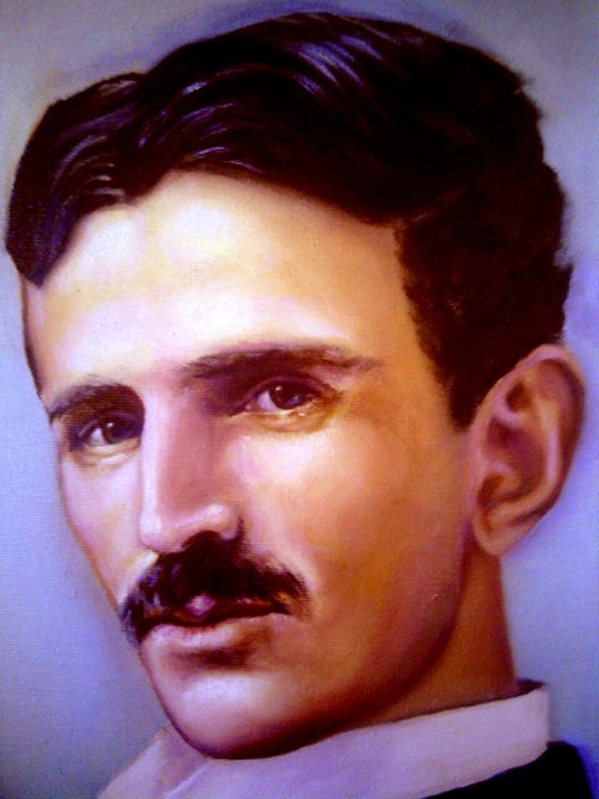 Portrait Of Nikola Tesla Atelje Lerok Paintings Prints People Figures Portraits Male