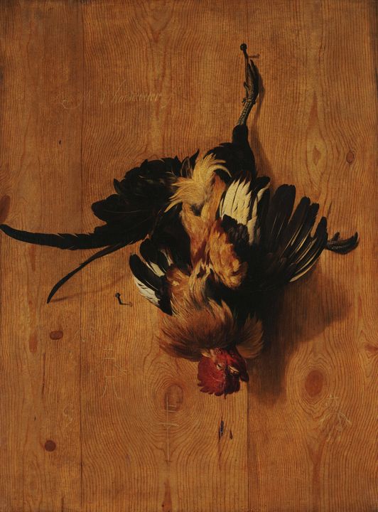 Melchior d'HondecoeterDead Rooster Old classic art Paintings