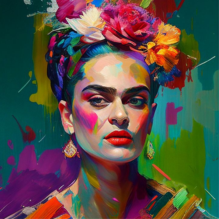 Frida Kahlo - Sanzida Design - Paintings & Prints, People & Figures,  Portraits, Female - ArtPal