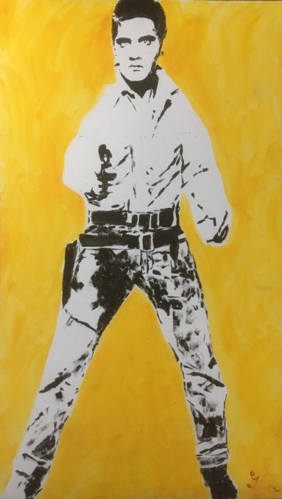 Elvis Andy Warhol with sponge - Pop Art Shop