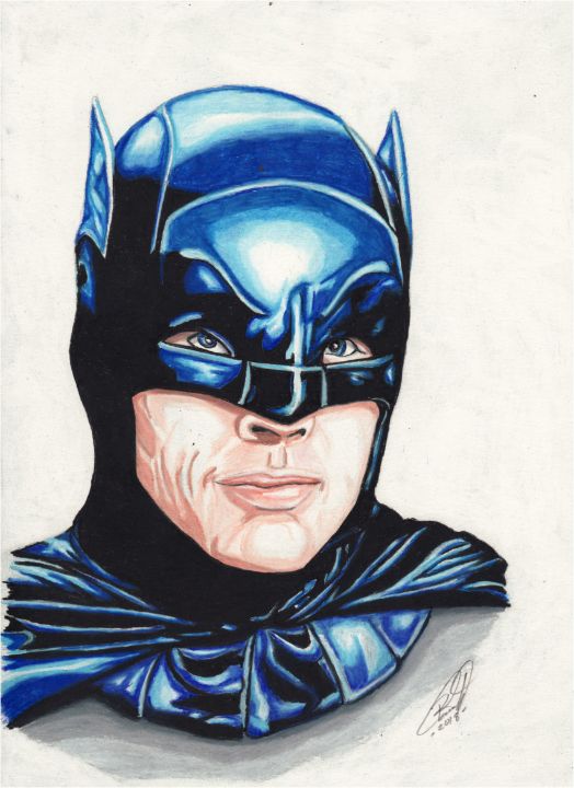 Adam West as Batman - Artist at Large Studio - Paintings & Prints,  Entertainment, Television, Action TV Shows - ArtPal