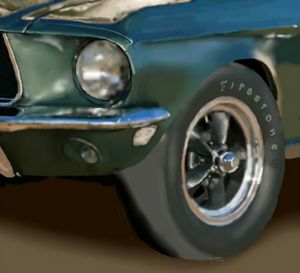 1967 mustang closeup