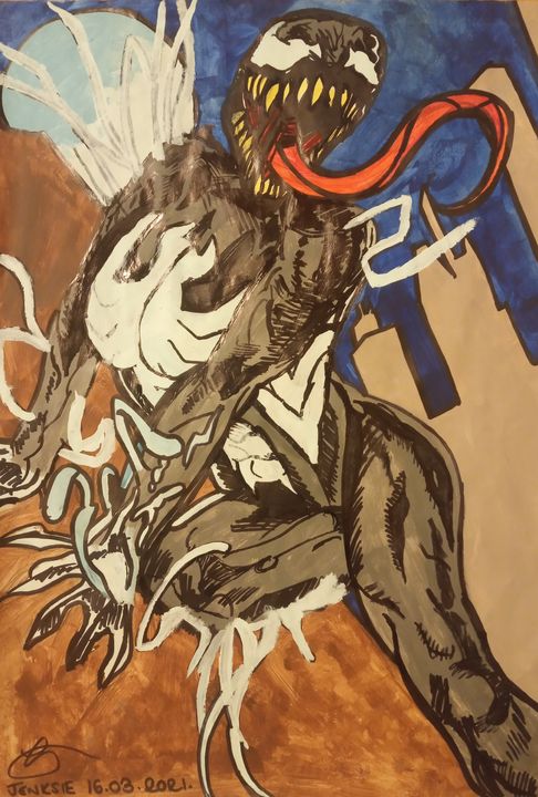 Jenksies female venom painting - Jenksies Arts