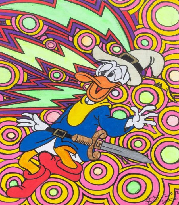 dazed Donald duck - Jenksies Arts