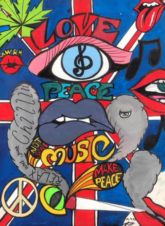 love peace and music - Jenksies Arts