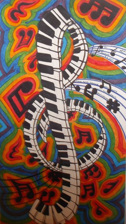 trippy music notes