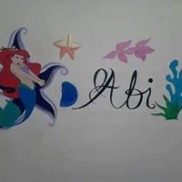 personalized little mermaid - Jenksies Arts