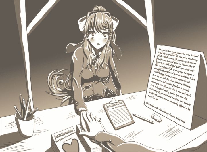 HD Monika (Alec 025), Funkipedia Mods Wiki