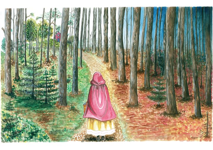 Little Red Riding Hood Zedda Art Paintings Prints