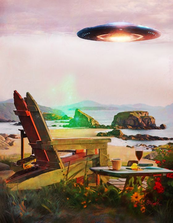 Beach Abduction - Swampy Sloth Studios - Paintings & Prints, Landscapes ...