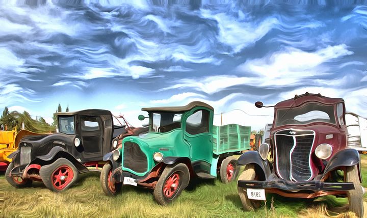 Super Funky Antique Trucks - FASGallery/ArtPal