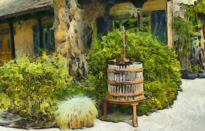 Antique Wine Press 3 by Floyd Snyder - FASGallery/ArtPal