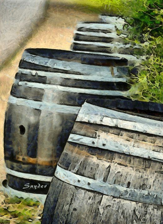 Wine Barrels Foxen Winery Abstract - FASGallery/ArtPal