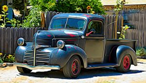 Sisquoc Dodge Vintage Pickup Truck - FASGallery/ArtPal