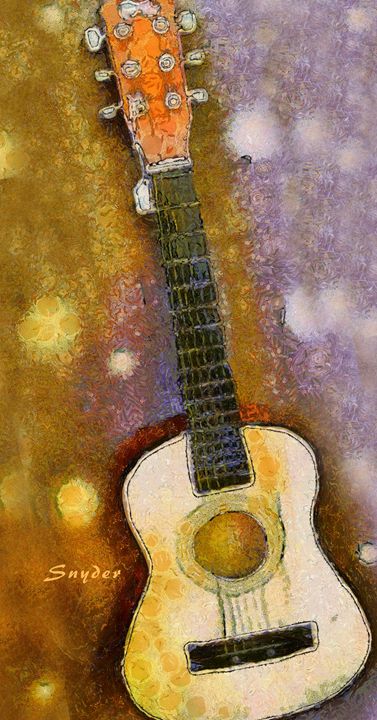 Van Gogh Brown Starry Night Guitar - FASGallery/ArtPal