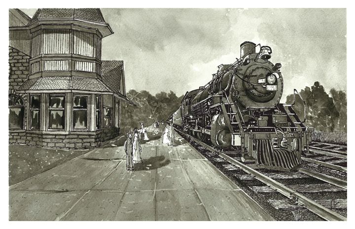 Georgetown Train Station - Jonathan Baldock - Paintings & Prints ...