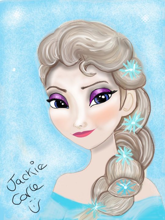 How to draw Frozen Elsa on Christmas - Easy drawing tutorials