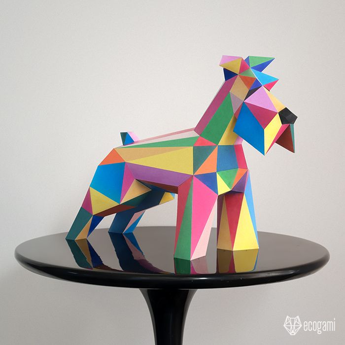 Schnauzer paper sculpture - Ecogami - Sculptures & Carvings, Animals,  Birds, & Fish, Dogs & Puppies, Schnauzer - ArtPal