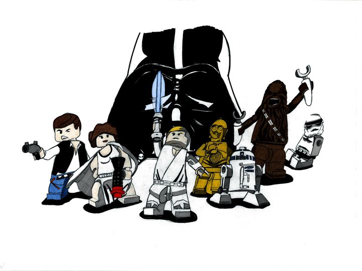 lego star wars characters drawings