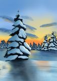 Snowy Pine Art Print