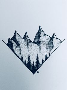Grand Teton mountains - J.W art - Drawings & Illustration, Landscapes ...