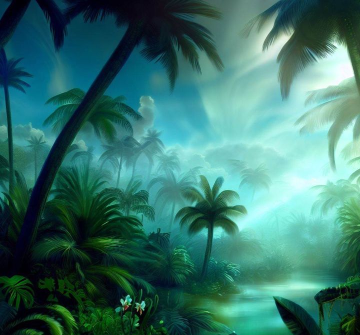 Tropical Dreamscape - C.K. Art Haven - Paintings & Prints, Flowers ...