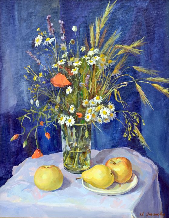 Daisies and Poppies - Irina Ushakova