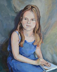 A Girl in a Blue Dress - Irina Ushakova