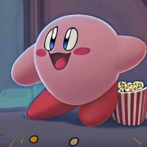 Kirby Enjoying Movie Night - 1 Coin Only