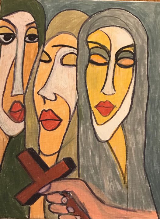 Three witnesses - Azar Orange Moon Gallery - Paintings & Prints ...