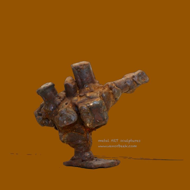 Small Metal ART sculpture/ ABSTRACT David Vanorbeek Sculptures