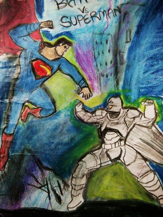 Sandalias Travieso Cambio Batman Vs Superman - GTS Arts - Drawings & Illustration, Childrens Art,  Comics - ArtPal
