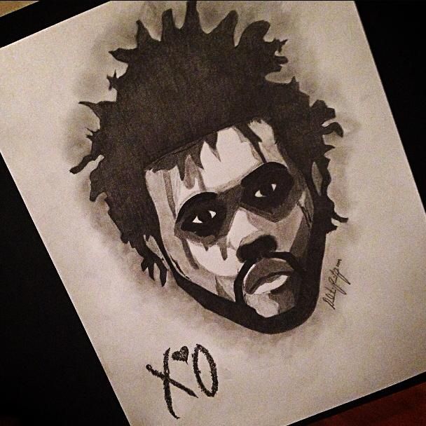 How to draw The Weekend step by step  The weeknd drawing Animation art  sketches Dark art drawings