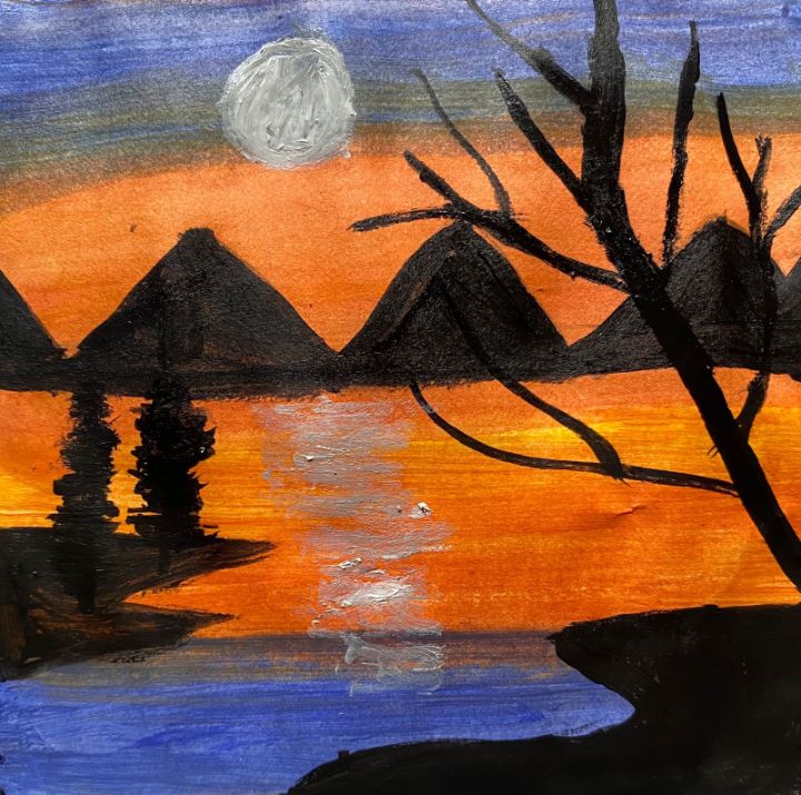 Sun Rising Portrait Sun Rising by the Lake - Upoma’s Gallery - Drawings & Illustration ...