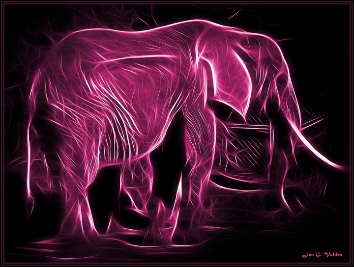 A Surreal Pink Elephant - DunJon Fantasy Art - Paintings & Prints ...