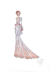 Evening Gown Fashion Illustration